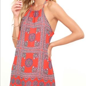 Lulus red patterned sundress! Size small